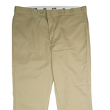 DICKIES 874 Workwear Mens Twill Trousers Beige Classic Straight W46 L30
