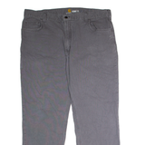 CARHARTT Workwear Mens Canvas Trousers Grey Relaxed Straight W40 L30