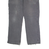 CARHARTT Workwear Carpenter Mens Canvas Trousers Grey Relaxed Straight W35 L30