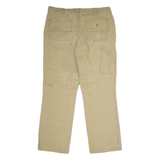 CARHARTT Workwear Mens Canvas Trousers Beige Relaxed Straight W36 L29