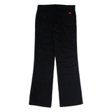 DICKIES Workwear Womens Trousers Black Relaxed Wide-Leg W32 L31