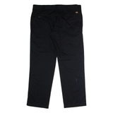DICKIES Workwear Mens Twill Trousers Black Slim Straight W36 L30
