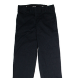 DICKIES Flex Workwear Womens Twill Trousers Black Slim Straight W28 L30
