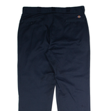 DICKIES Workwear Mens Twill Trousers Blue Regular Straight W38 L30