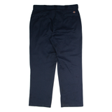 DICKIES Workwear Mens Twill Trousers Blue Regular Straight W38 L30