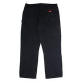 DICKIES Workwear Carpenter Mens Canvas Trousers Black Regular Straight W40 L32