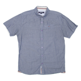 KANGOL Mens Shirt Grey Spotted M