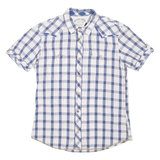 TOMMY HILFIGER Mens Shirt Blue 90s Check L