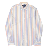 TOMMY HILFIGER Fit Mens Shirt Blue Striped Long Sleeve M
