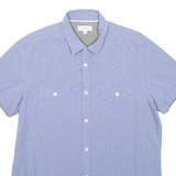 CALVIN KLEIN Mens Shirt Blue Diamond M