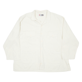 Mens Plain Shirt Beige 3/4 Sleeve 2XL