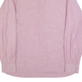 TOMMY HILFIGER Mens Plain Shirt Maroon Long Sleeve L