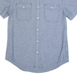TOMMY HILFIGER Denim Look Mens Plain Shirt Blue S