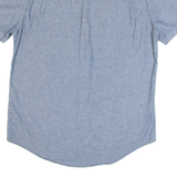 TOMMY HILFIGER Denim Look Mens Plain Shirt Blue S