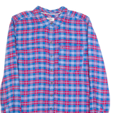 TOMMY HILFIGER JEANS Womens Shirt Blue Plaid Long Sleeve M