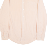 TOMMY HILFIGER Mens Shirt Orange Check Long Sleeve M