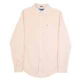 TOMMY HILFIGER Mens Shirt Orange Check Long Sleeve M