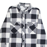 CALVIN KLEIN JEANS Womens Shirt Black Check Long Sleeve S