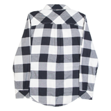 CALVIN KLEIN JEANS Womens Shirt Black Check Long Sleeve S