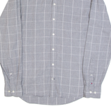 TOMMY HILFIGER Mens Shirt Grey Check Long Sleeve S