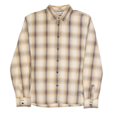 LEVI'S Mens Shirt Brown Plaid Long Sleeve L