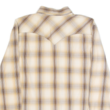 LEVI'S Mens Shirt Brown Plaid Long Sleeve L