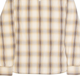 LEVI'S Mens Shirt Brown Plaid Long Sleeve L