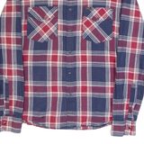 LEE Slim Fit Mens Shirt Blue Check Long Sleeve L