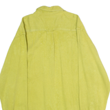 HIM Mens Plain Shirt Green Long Sleeve M