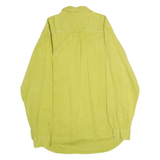 HIM Mens Plain Shirt Green Long Sleeve M