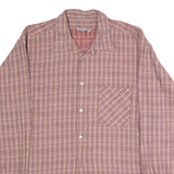 VILLE & VALLEE Pullover Mens Shirt Pink Check Long Sleeve L