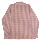 VILLE & VALLEE Pullover Mens Shirt Pink Check Long Sleeve L