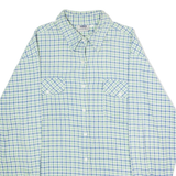 JACK MORGAN Womens Flannel Shirt Green 90s Check Long Sleeve XL