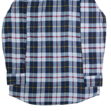 F&C PROTECT LINE Mens Flannel Shirt Blue Check Long Sleeve M