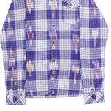HILFIGER DENIM Mens Shirt Blue Check Long Sleeve M