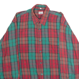CREATION MANOR Mens Shirt Green 90s Check Long Sleeve L