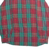 CREATION MANOR Mens Shirt Green 90s Check Long Sleeve L