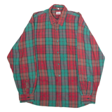CREATION MANOR Mens Shirt Green 90s Check Long Sleeve L