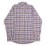 TCM Mens Shirt Blue Plaid Long Sleeve M