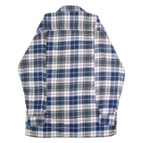 LEHNER VERSAND Mens Flannel Shirt Blue Check Long Sleeve L
