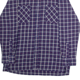 FREESTYLE Mens Flannel Shirt Blue 90s Check Long Sleeve M