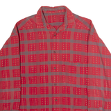 Mens Shirt Red Check Long Sleeve XL
