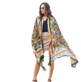 Anyyou 100% Mulberry Silk Multicolor Scarf Women Luxury Long Shawl – Beach Wear, Swimwear Cover Up, Pashmina Face Shield Foulard Fashion Accessory
