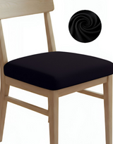 Anyseat Black Plain No Print Chair Cover – Stretch Washable Removable Seat Cover for Dining & Kitchen