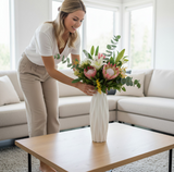ANYDECO Flower Vase White Small Geometric Nordic Style Pot Home Decor
