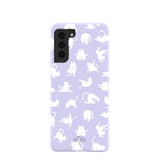 Lavender Yoga Cat Samsung Galaxy S21 Case