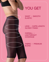 Lustrous Sheer Capri Tights
