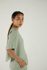 Summer Muse Top in Light Olive