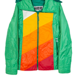 HENRI-CHARLES COLSENET Womens Puffer Jacket Green 90s Hooded S