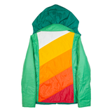 HENRI-CHARLES COLSENET Womens Puffer Jacket Green 90s Hooded S